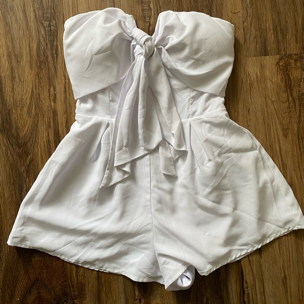 Lulu's White Strapless Romper